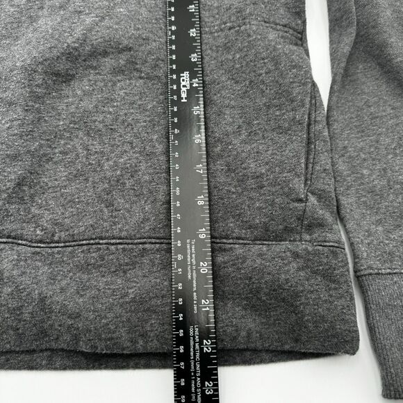 Under Armour Medium Gray Loose‎ Pullover Sweatshirt Hood Face Guard Pocket Logo - Picture 4 of 8